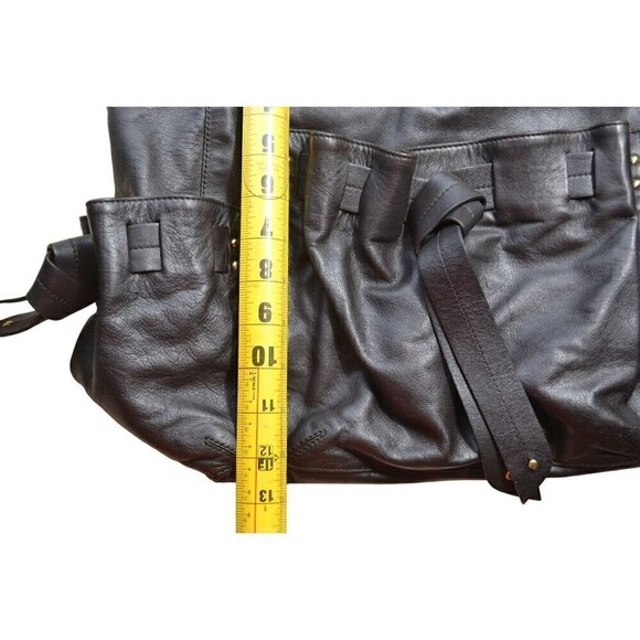 DKNY Large Black/Brown Leather Tote Bag W/Side Pockets/Adjustable Straps- LT3099 - Picture 12 of 12